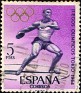 Spain 1964 Innsbruck And Tokio Olympic Games 5 PTA Purple, Black & Gold Edifil 1621. Uploaded by Mike-Bell